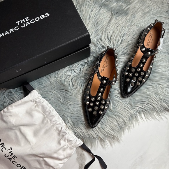 Marc Jacobs the Mary Jane studded loafer flat in black - 36 - Picture 2 of 7